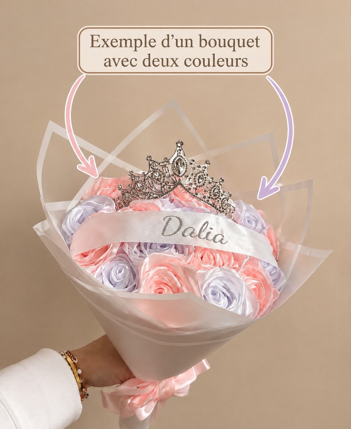 Bouquet en deux couleurs