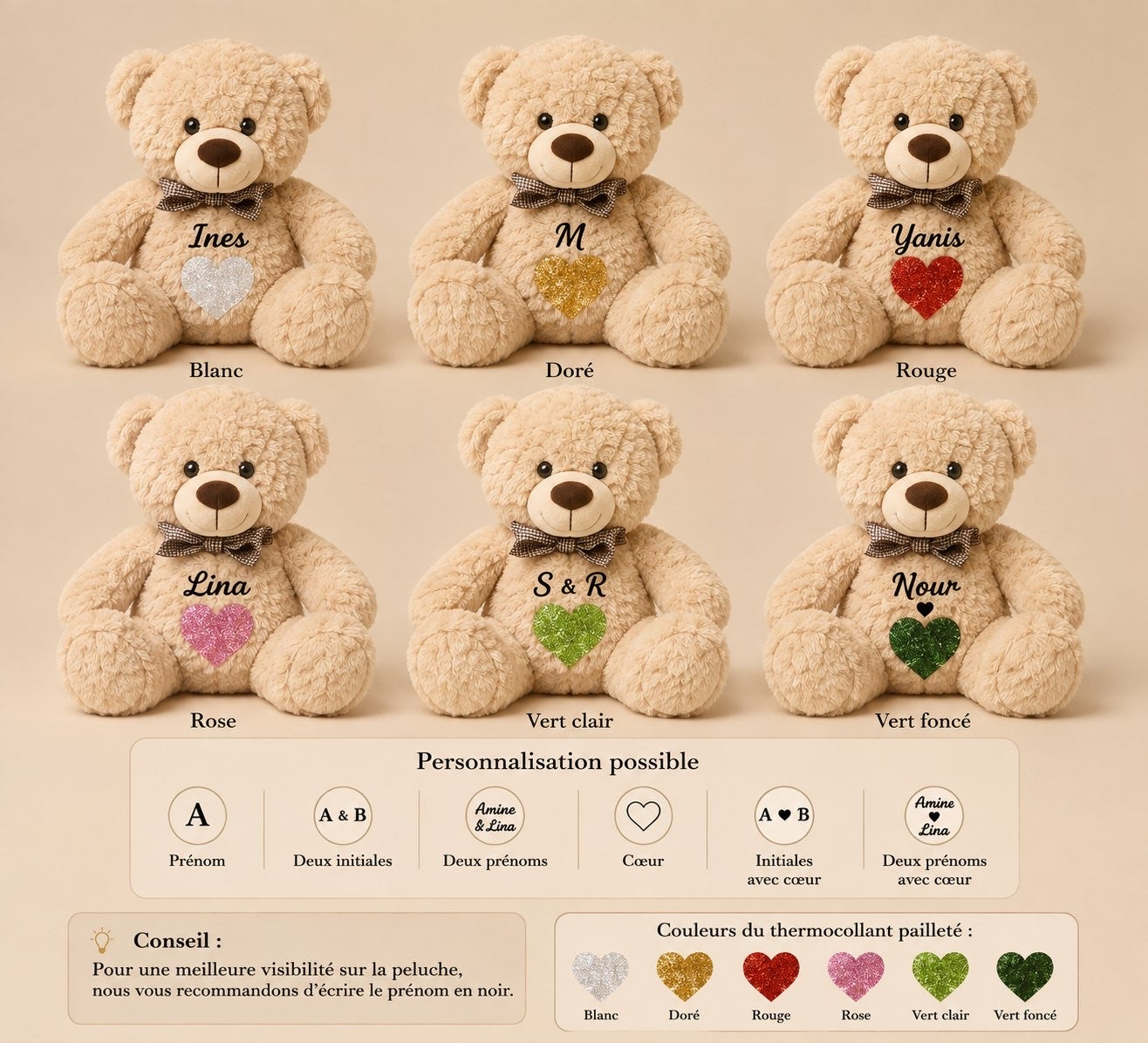 Marquage de la peluche